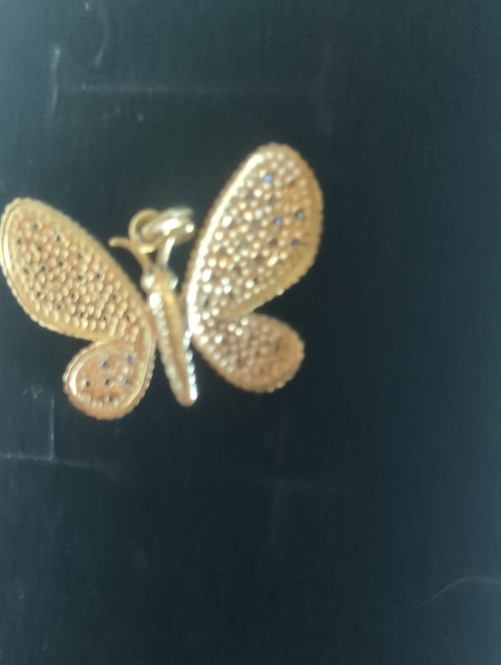 Gold And Diamond Butterfly Pendant - Picture 3 of 3